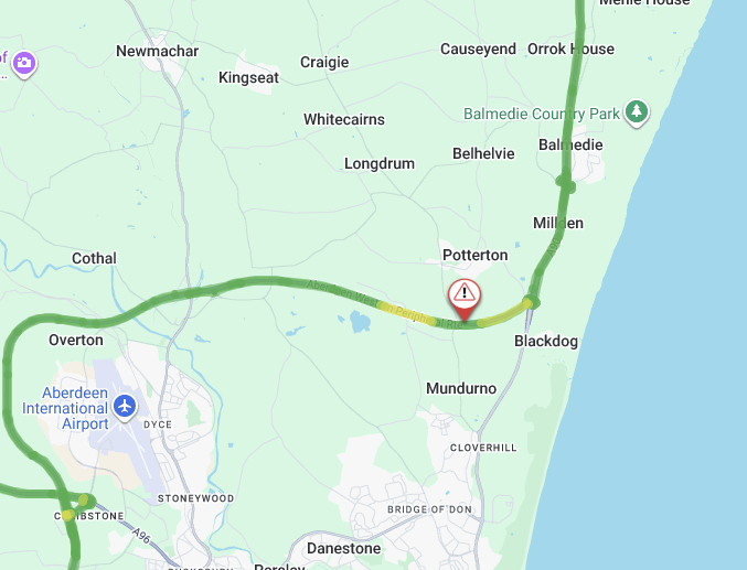 trafficscotland's tweet photo. NEW❗️⌚️11:20

🛣️#A90 Southbound at Blackdog

⚠️The #A90 is⚠️RESTRICTED⚠️due to a road traffic collision

🚗Drivers are advised to #TakeCare and #DriveSafe

@ARL_AWPR https://t.co/UOTML6hI57