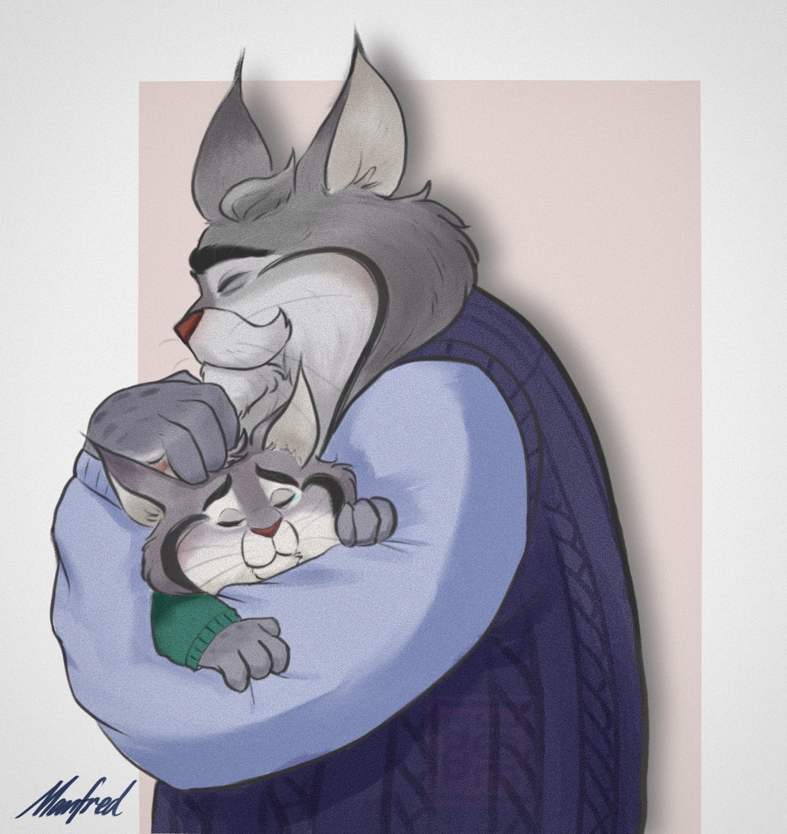 Manfred_Chan7's tweet image. Daddy’s hug

#Zootopia2 #miltonlynxley #Pawbert #pawbert #Lynxley #Zootopia2fanart