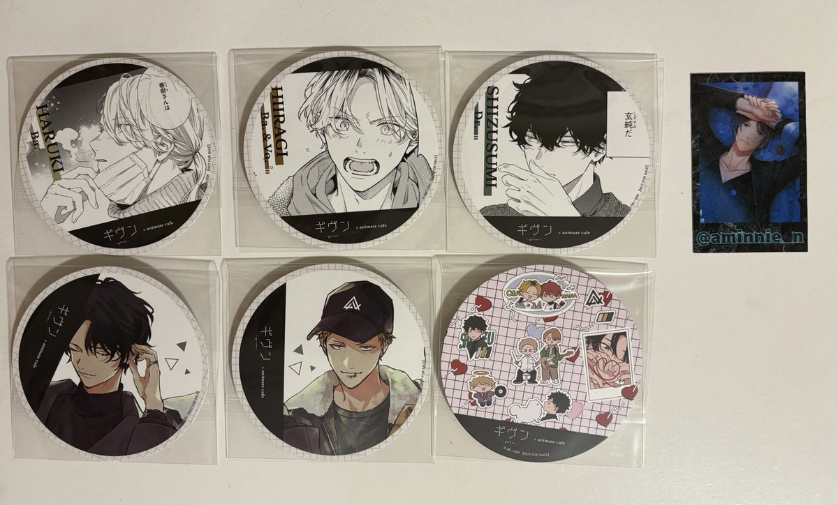 交換】ギヴン展 アニメイトカフェ アニカフェ コースター 譲⇨雨月