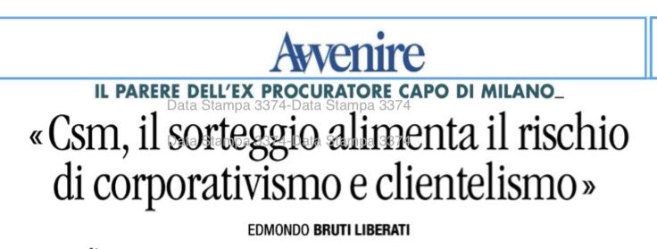 ErmesAntonucci's tweet image. Questa è bella: non sono le manovre delle correnti ad alimentare corporativismo e clientelismo nella magistratura, no, ma sarà il sorteggio! Parola di Bruti Liberati, ex presidente dell’Anm (incarico che il giornale in questione si guarda bene dal ricordare)