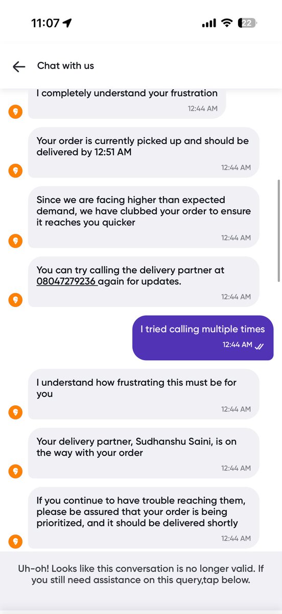 iampariikshit's tweet image. This is not about refund or compensation.
This is about 5.5 hours of wasted time, mental pressure, and false delivery marking.

Sharing screenshots as proof.

@Swiggy #SwiggyFails #FalseDelivery #CustomerExperience #ConsumerRights

2/2