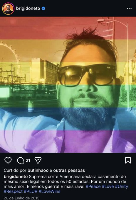 forumbunklr's tweet image. TEM O MEU VOTO! Brigido Neto, da Casa de Vidro do BBB 26, é um apoiador da causa LGBT.