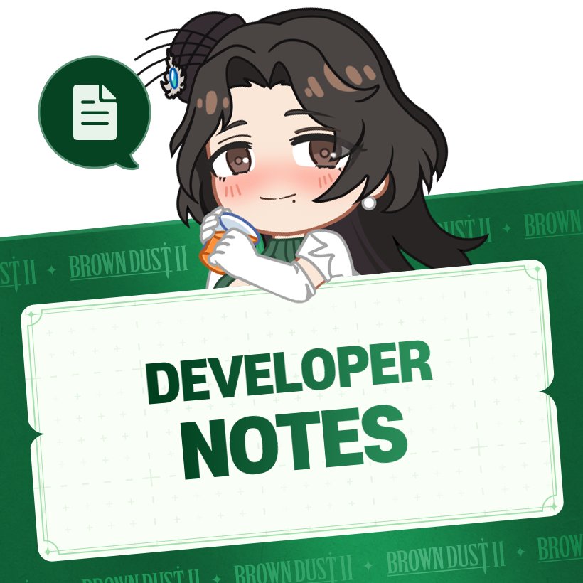 BROWNDUST2_EN's tweet image. 🗒️41st Developer Notes: Character Design Adjustments, Story Updates &amp;amp; Other Notices

The latest Developer Notes have been updated!
Check it out now!

🔗ppl.cm/WqrosroF

#Devnote