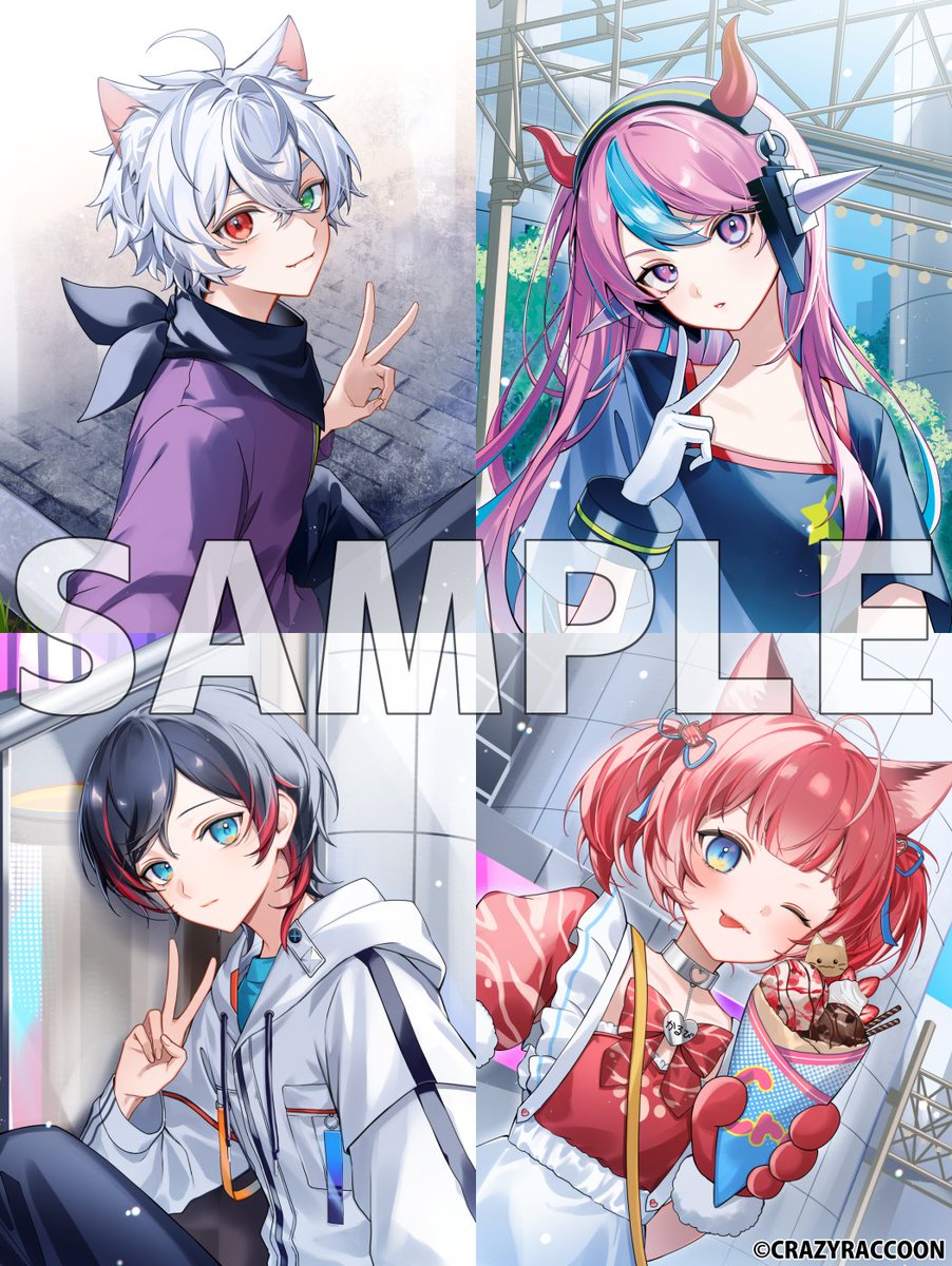 work】 CRAZY RACCOON「RANDOM SELFIE CARD」にて urucaさん、rasさん