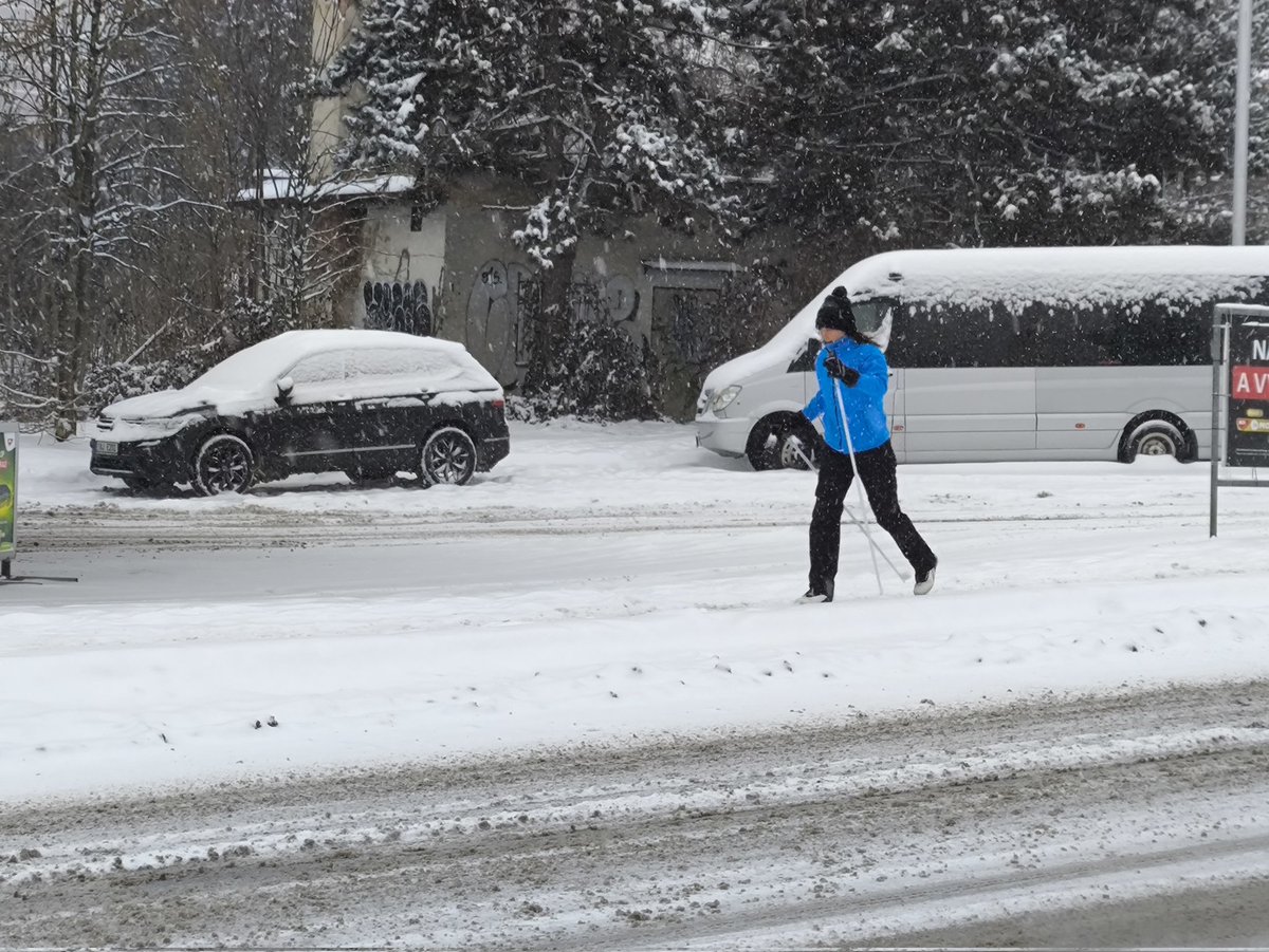 RomanSolitaire's tweet photo. Možná nejspolehlivější doprava po Praze v posledních dnech 😂👍🛷⛷️
Leden 2026 https://t.co/IdmJ3dm6Ot