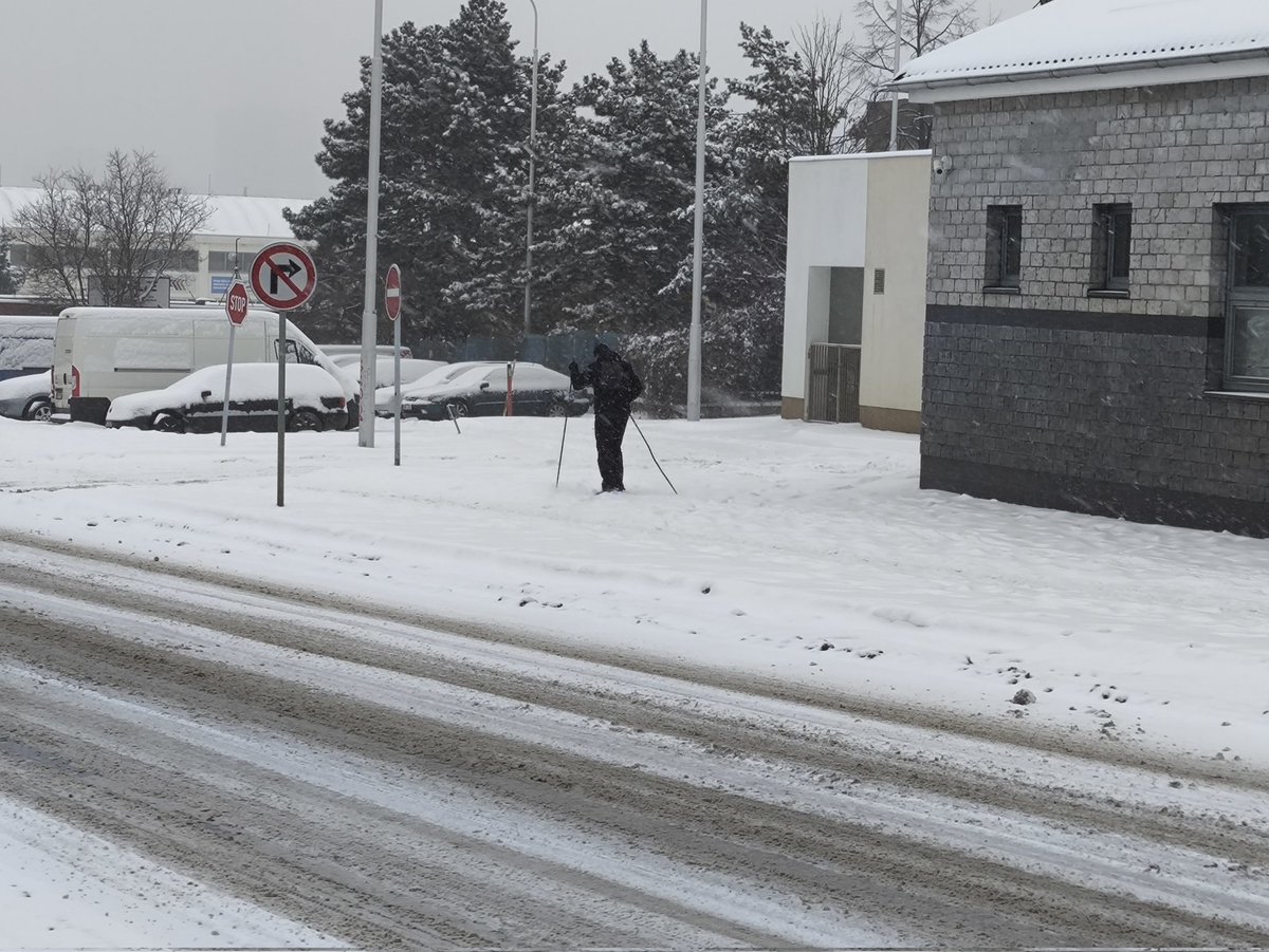 RomanSolitaire's tweet photo. Možná nejspolehlivější doprava po Praze v posledních dnech 😂👍🛷⛷️
Leden 2026 https://t.co/IdmJ3dm6Ot
