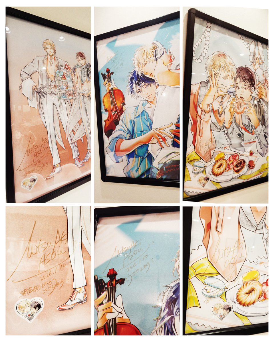 ポスターにサインも書かせていただきました✑𓈒𓂂𓏸

これで店内のポスター全部に入ったはずˎˊ˗
デコチューシールも2枚貼りました💛💙
#MellowWinterCafe