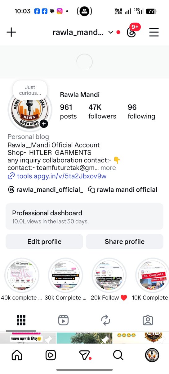 FutureTak1's tweet image. My Instagram account @rawla_mandi_official_ was permanently disabled because a third-party asked me to add his shop name in my bio: “Hitler Garments”.
I had no idea this violated any policy. Meta, please review this! This is unjust &amp;amp; unfair. #InstagramSupport #MetaMistake