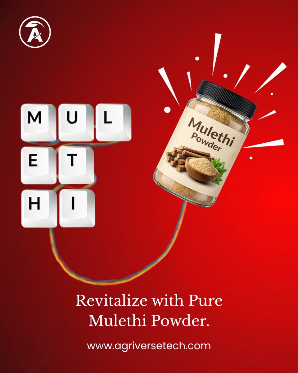 agriversemarket's tweet image. Pure Mulethi Powder 🌿
Natural glow, inner balance &amp;amp; everyday wellness — the herbal way ✨
Clean. Powerful. Trusted — Agriverse 💚
🌐 agriversetech.com
#MulethiPowder #PureHerbs