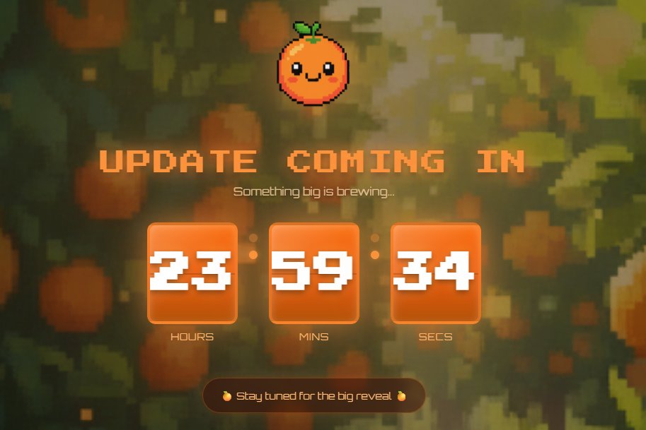 YOU BROKE OUR SERVERS! 🚨💥

The hype was too much for the Grove to handle. Foxy is already on the repair job! 🦊🛠️

We’ll be back online in 24 HOURS. ⏳🍊