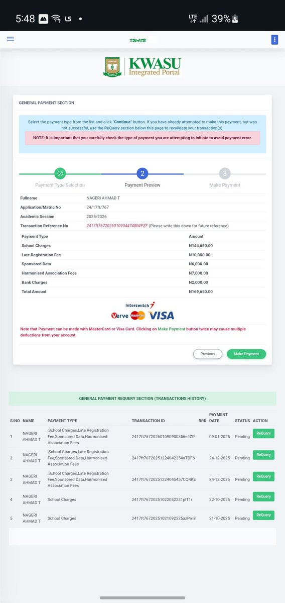 NagzyJay's tweet photo. @IdrisAOni1 Assalamu Alaikum,
My name is Ahmad Nageri Tijani, a Food Science and Technology student at Kwara State University. I seek support to pay my school fees of ₦169,650 as the portal closes soon. Help or sharing is appreciated. Donations: 8024677919 (Opay). May Allah reward you. https://t.co/E2LEEurJq0