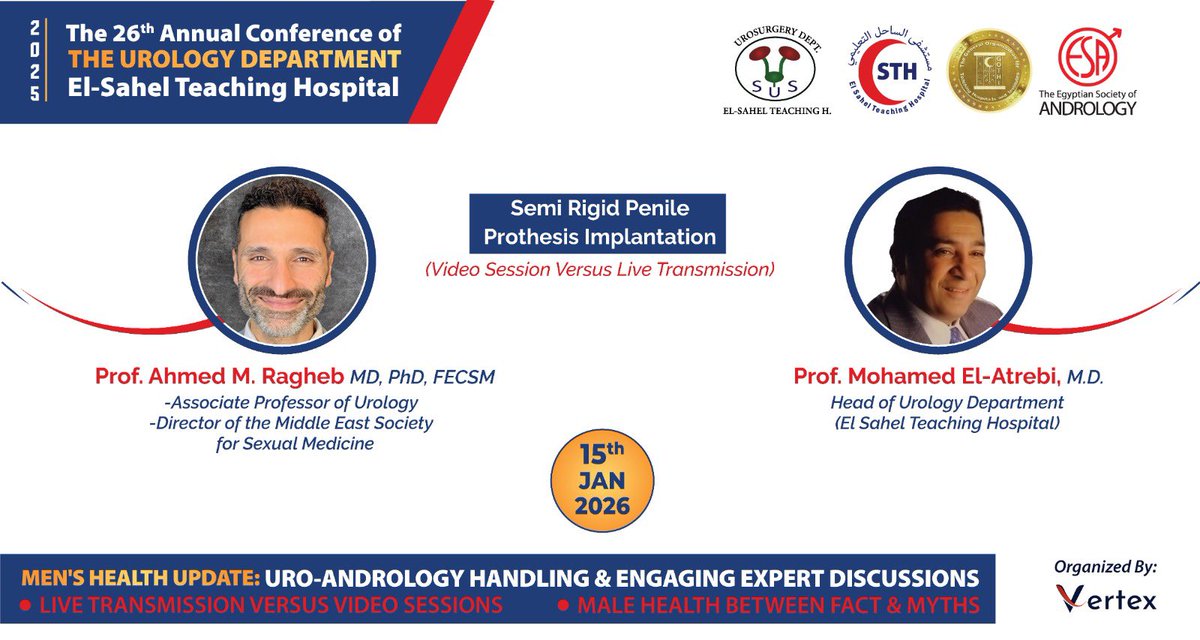 Ahmed M. Ragheb, MD, PhD, FECSM tweet media