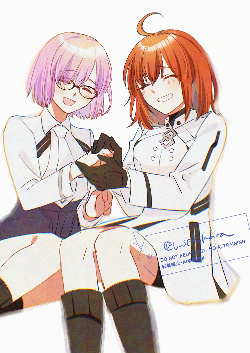 ぐだ子 ,マシュ・キリエライト(Fate) 「ありがとうFate/Grand Order…」|せきはらのイラスト