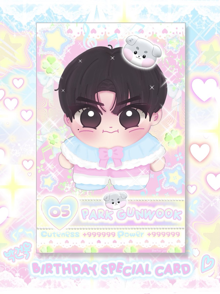 xforjor's tweet photo. ͙͘͡★ ˚　　　　✦　　　.　　. 　 ˚　.　　　　　 . ✦　　　 　˚　　　　 . ★⋆. ࿐࿔ 
　　　.   　　˚　　 　　*　　 　　✦

우리 건욱이 생일 축하해 ! 💖🎂
🔺POWER UP ! with wookie card

#22ndChapterOfGunwook 
#꼬버구대장_박건욱_탄생일 
#HAPPYGUNWOOKDAY
#zb1fanart #벅건욱 https://t.co/fOnP2tQoqZ