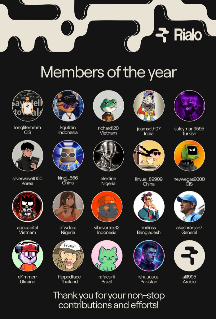 昨晚Rialo社区公布了2025年年度会员的名单。
很荣幸自己也在其中。

有很多话想对Rialo，想对Rialo华语社区说，但是看着电脑屏幕半个小时，一个字都没打出来。