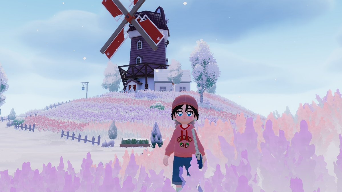 cozycase's tweet image. it started snowing in heartopia oh my GOD