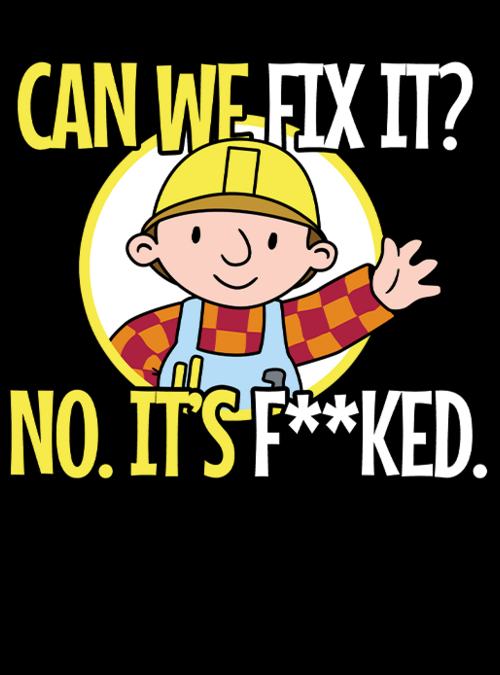 "We Can't Fix It." is today's featured tee on qwertee.com/product/we-can… RePost for a chance at a FREE TEE!