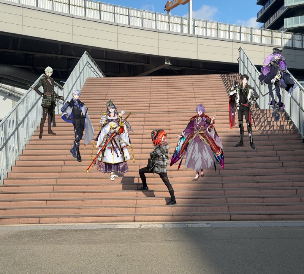 Surume9MMD's tweet photo. 刀剣保存会に入ってて今日1番良かったと思った(花組ポーズ)(するめ本丸のトップスター) https://t.co/XSFWMx09Tl