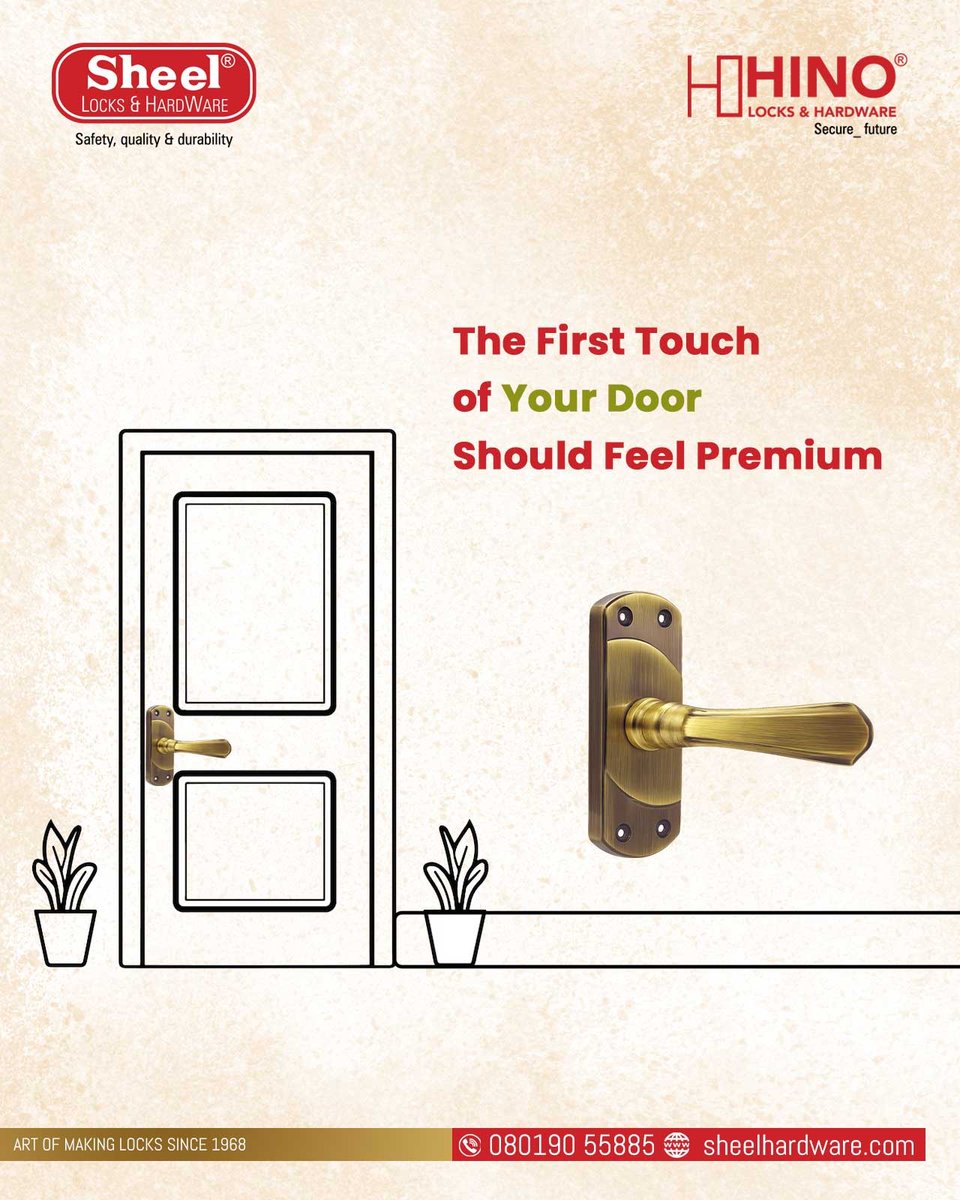 sheellocks1's tweet image. The first touch of your door should feel premium.
Crafted handles that combine design, comfort &amp;amp; durability — trusted since 1968.
📞 080190 55885
🌐 sheelhardware.com

#SheelLocks #HinoHardware #PremiumLiving
