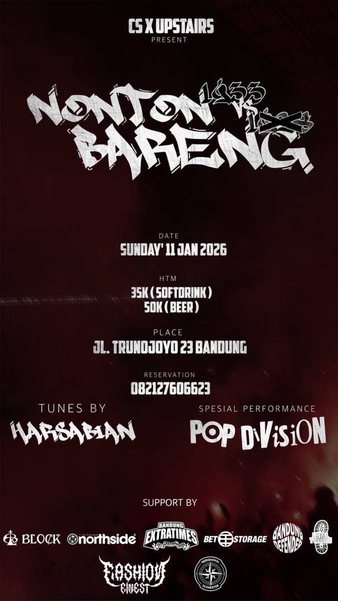 Yang ga kebagian tiket, Silahkan datang.
Ditunggu yapss

📍Upstairs Bar, Bandung