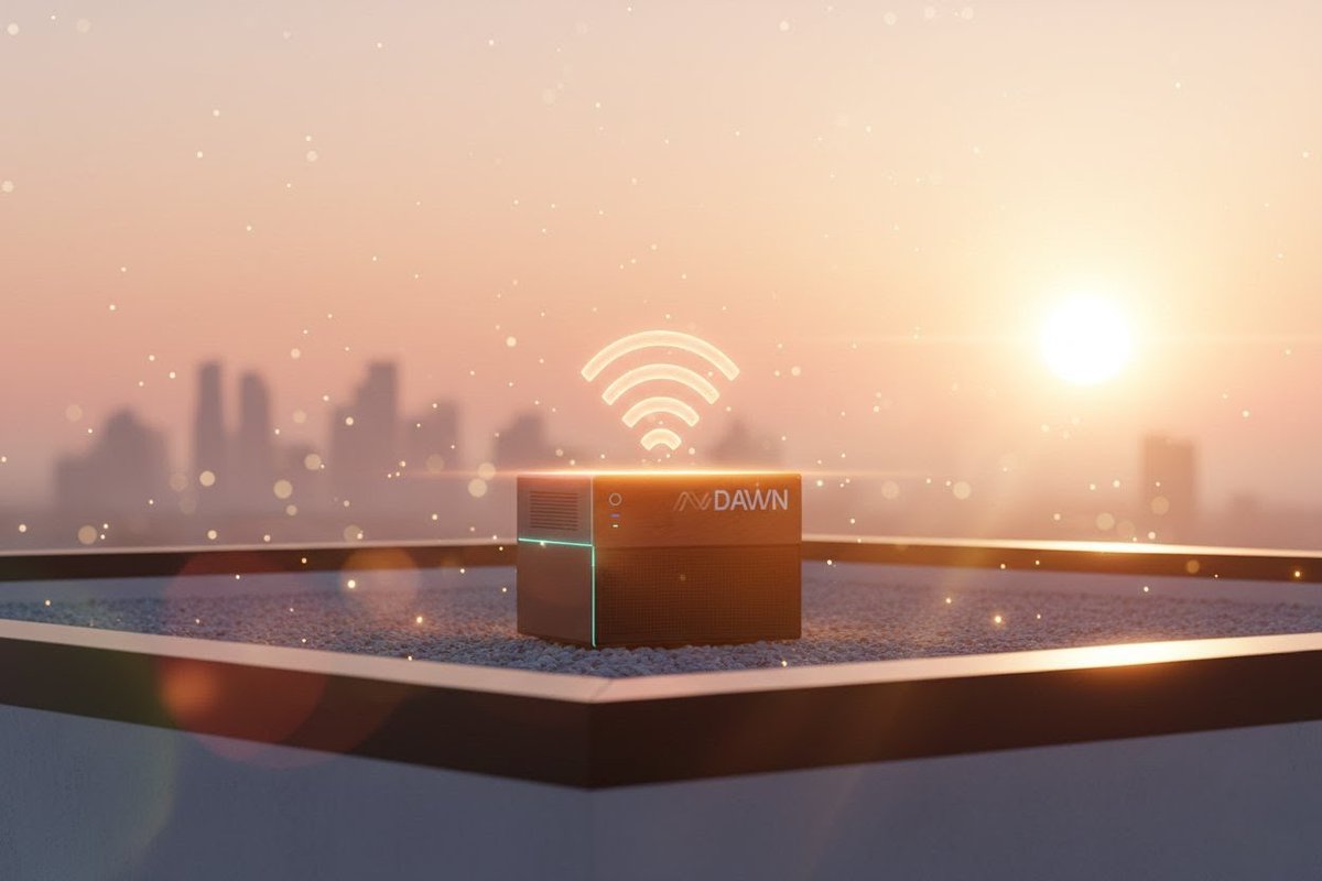 Black Box awakening at sunrise — the gateway to user-owned broadband is almost here!
Public release + partners in Q1, Solana Testnet, Proof of Bandwidth, and 5.9M coverage target loading...
Your home, your network, your rewards. Who's getting ready? 📡
 <a href="/dawninternet/">DAWN</a> <a href="/dougcotler/">Doug Cotler</a>