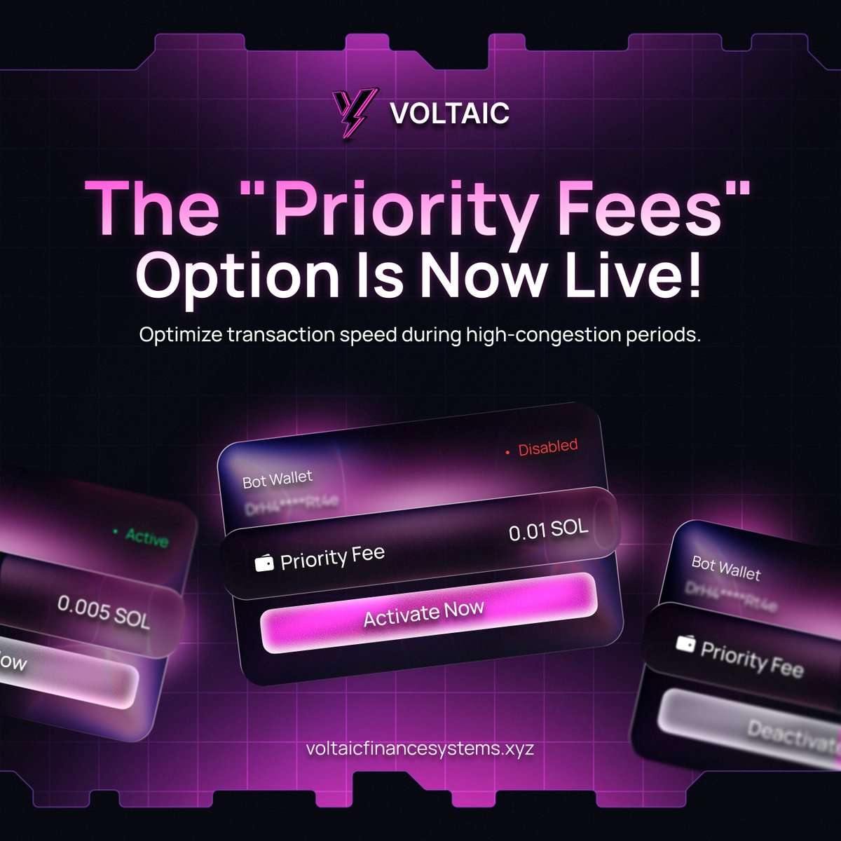 The "Priority Fees" option is now live in the VFS arbitrage bot. You can now control how fast your arbitrage trades land on-chain.

On a side note, the "max sell" option has now been removed.