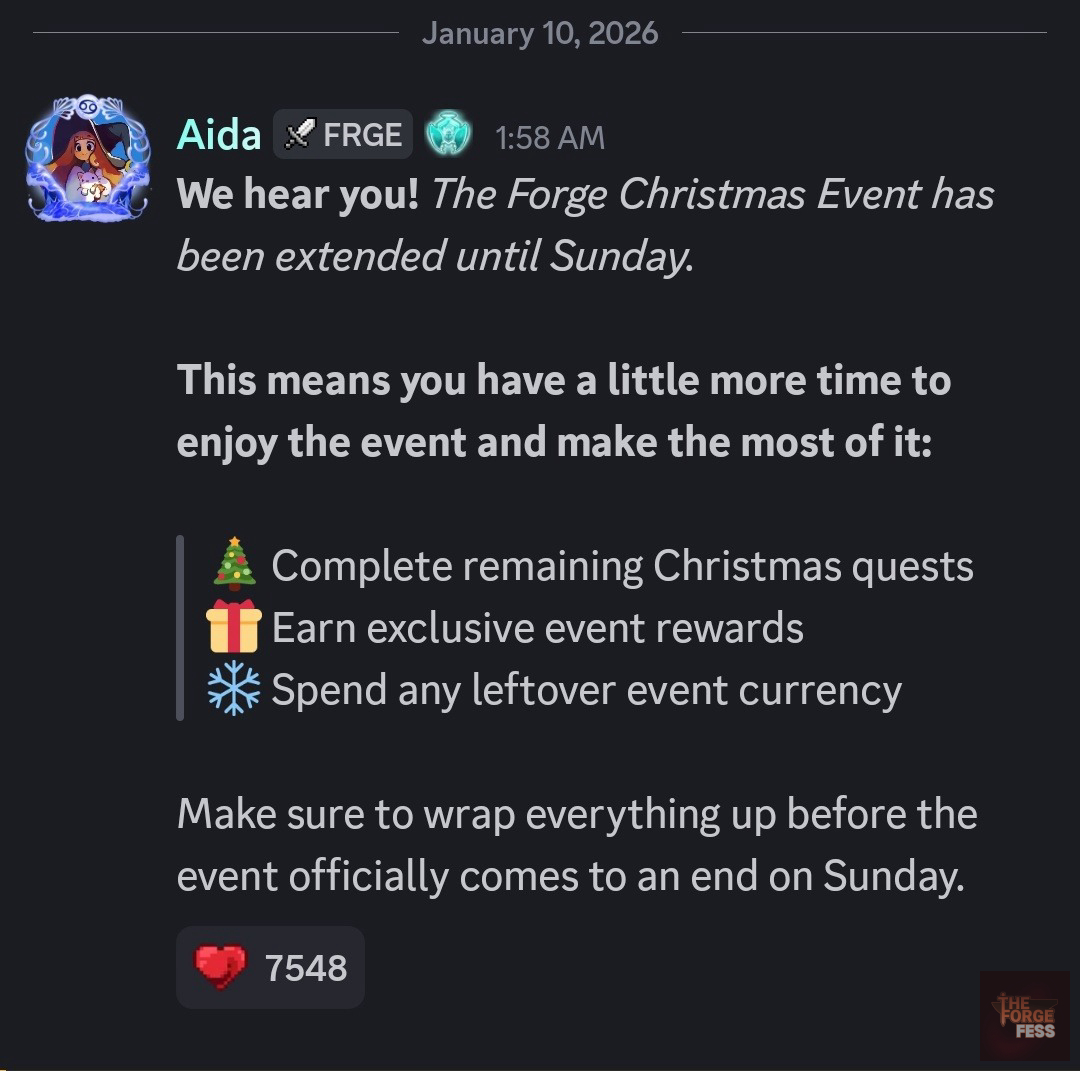 theforgefess's tweet image. guys !forge ini tu minggunya sampe kapan sih ilangnya si mbah santa? terus kenapa udah sehari setengah bliau ga nerima quest lagi ya?😔