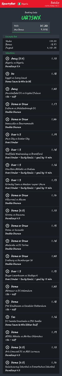 UQ7SWX
20+ odds 
Green Year sportybet.com/?shareCode=UQ7…