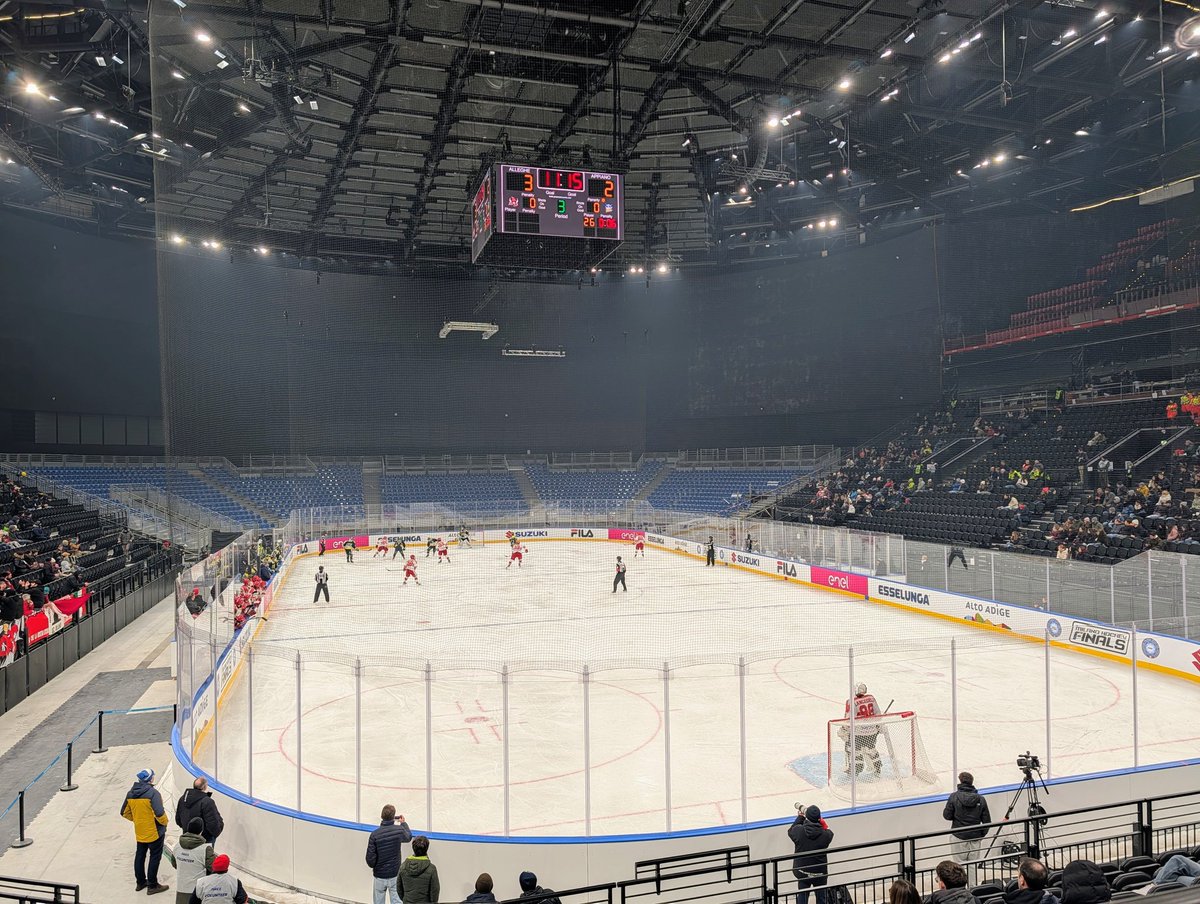The second test game at the main Olympic hockey rink in Milan. It's another Italian Cup semifinal.