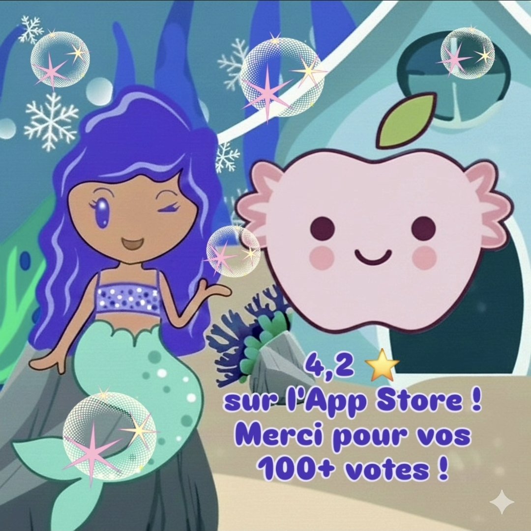 Bibi Rose Dans La Mer (jeux éducatifs 2-5 ans) a reçu plus de 100 votes et est notée 4,2/5 sur l'Apple App Store ! C'est une belle récompense pour moi alors merci à tous ceux qui ont pris le temps de voter ❤️
bibirosegames.com 
#AppStore #JeuxEducatifs #ActivitésLudiques