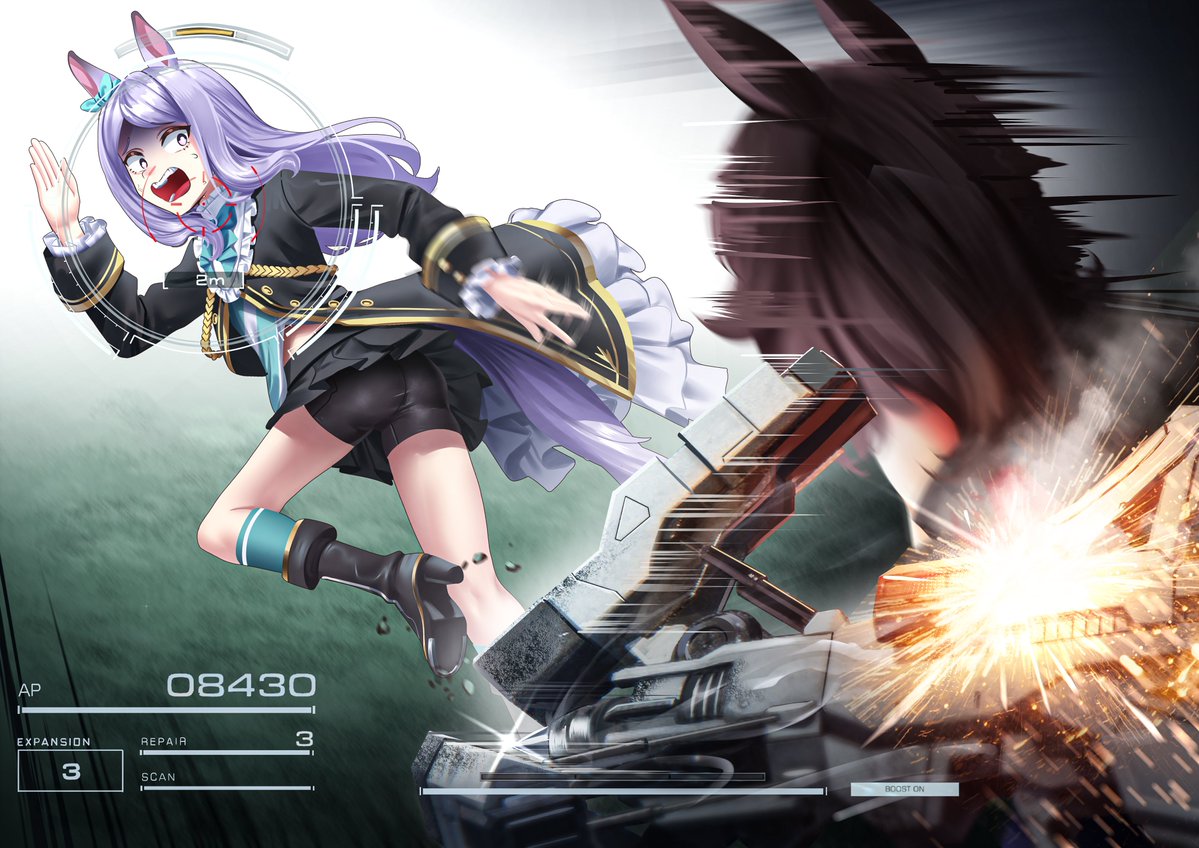 manjo_9257's tweet image. Rice upgrading her arsenal 🗡️
#riceshower  #umamusume #ウマ娘