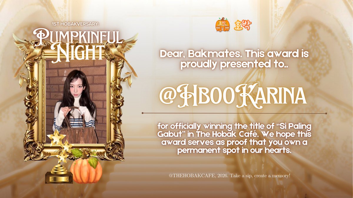 HBxAARON's tweet image. A big round of applause to @HB04REI @HB01WINTER for getting “si paling imut”, and congratulations to @HB00KARINA @HB03YUJIN “si paling gabut” Thank you for making Hobak even more vibrant. 🏆🧡