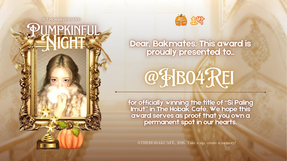 HBxAARON's tweet image. A big round of applause to @HB04REI @HB01WINTER for getting “si paling imut”, and congratulations to @HB00KARINA @HB03YUJIN “si paling gabut” Thank you for making Hobak even more vibrant. 🏆🧡