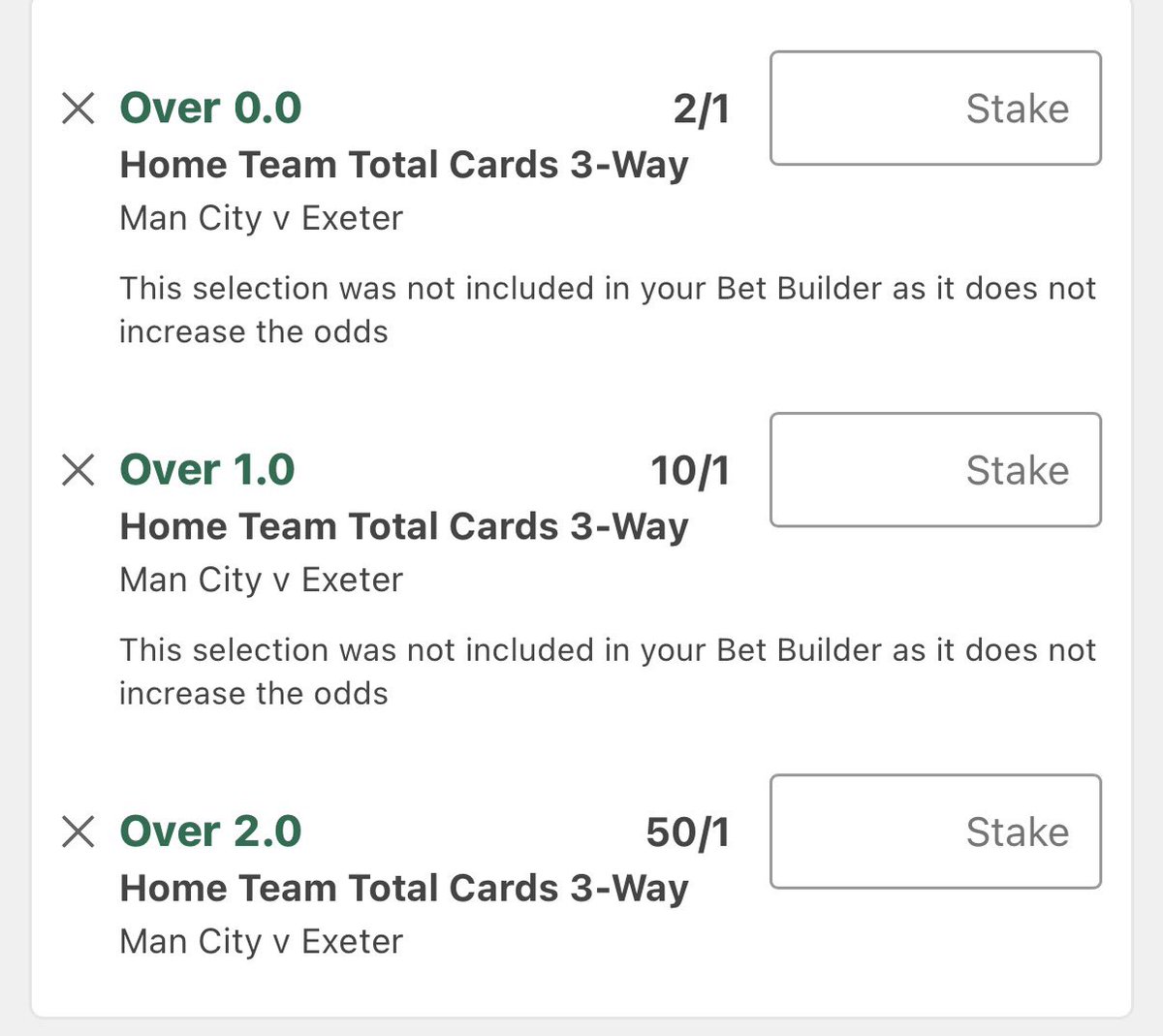 1u
.5u
.2u

Pure price play. City can easily pick up yellows if the ref is in the mood.
