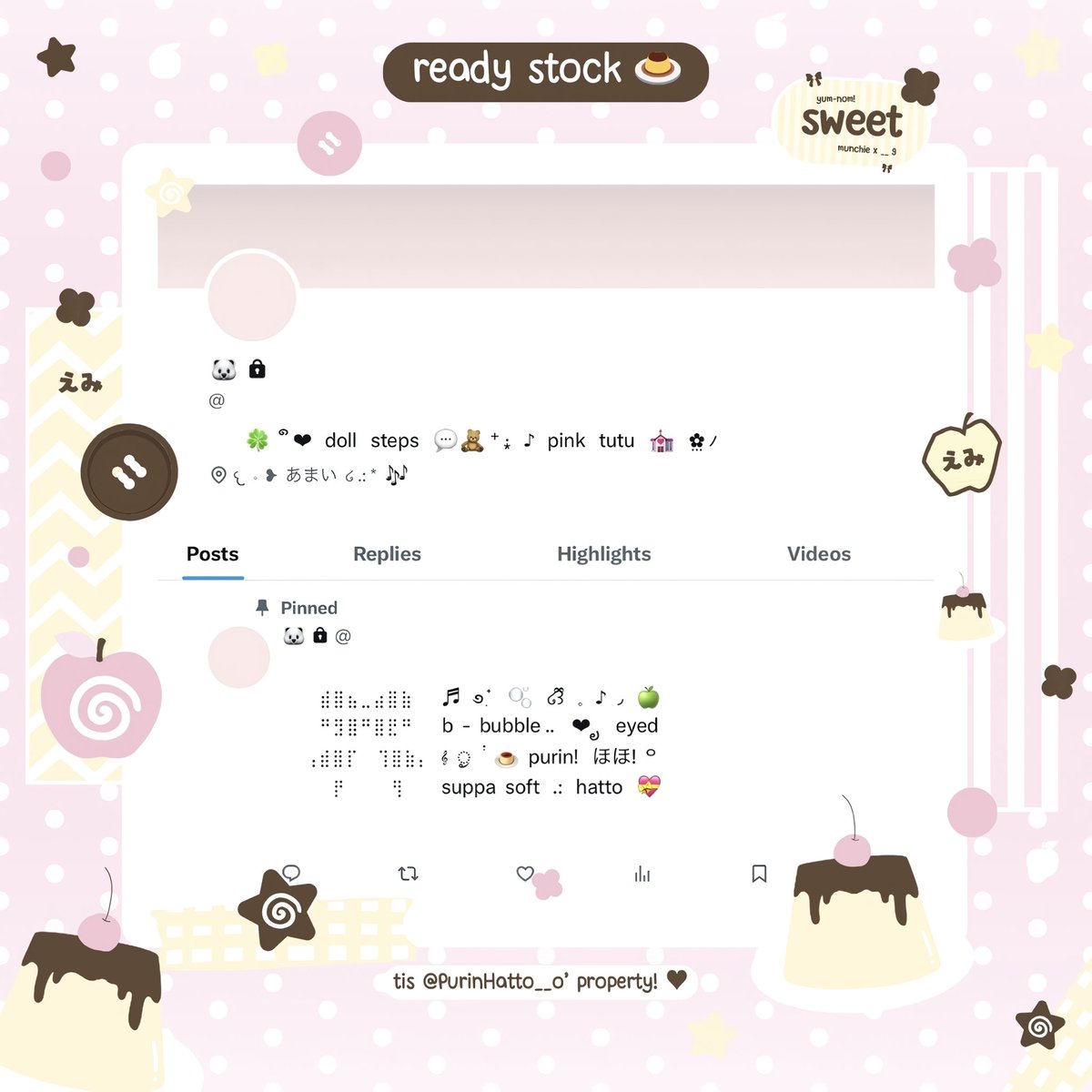 PurinHatto__o's tweet image. 𝄞   ݁  🍮  ₊   ⏜   ♥︎  help  retweet  …

hi!  emi  kecil  menyimpan  sesuatu  di  saku
jas  hujannya   ; __ 🪽  oh!  ternyata  sebuah
bundle   bio   biography ;  loc   location ;  pin
pinned  wording   ready  stock  rs  yang  siap
untuk  dijemput  pulang!  &amp;lt; 🏡 &amp;gt;

#zonauang