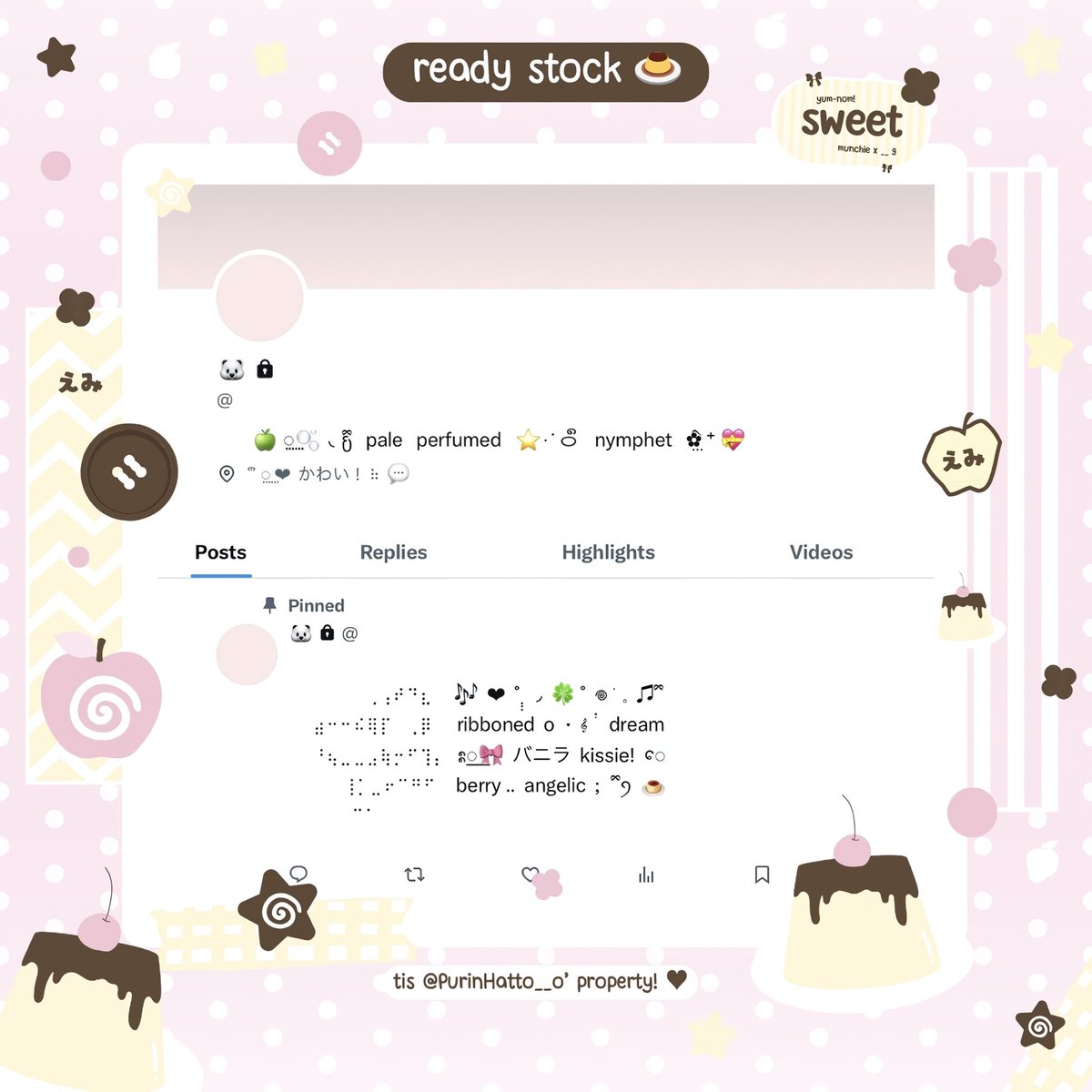 PurinHatto__o's tweet image. 𝄞   ݁  🍮  ₊   ⏜   ♥︎  help  retweet  …

hi!  emi  kecil  menyimpan  sesuatu  di  saku
jas  hujannya   ; __ 🪽  oh!  ternyata  sebuah
bundle   bio   biography ;  loc   location ;  pin
pinned  wording   ready  stock  rs  yang  siap
untuk  dijemput  pulang!  &amp;lt; 🏡 &amp;gt;

#zonauang