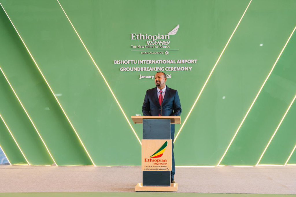 Zemedeneh's tweet photo. Big News: The 110 million passenger, US$12 billion Bishoftu International Airport (BIA), officially started construction today at a beautiful ceremony lead by Ethiopia’s Prime Minister, H.E. Dr. Abiy Ahmed.

BIA will be amongst the 10 largest airports in the world at full capacity (phase I and II) and positions BIA as a major global aviation hub on par with airports in the Gulf (UAE, Saudi, Qatar), Europe, Asia and other parts of the world.

It was a great personal honor to have attended the historic ceremony today.

BIA is owned by Ethiopian Airlines, one of the 30 largest and most profitable global carriers. Furthermore, ET is more profitable than all African airlines combined (US$1.1 billion profit in FY ‘25) and is Africa’s biggest airlines, by far—more than 2X bigger than the second largest African national flag carrier, Egypt Air.

One other remarkable achievements of Ethiopian Airlines is the fact that it’s one of the very few 100% African owned, 100% African operated global multinational company (it operates in over 142 destinations worldwide).

Established in 1945, Ethiopian Airlines has been an aviation pioneer and is of Boeing’s largest global customers. It’s been a launch customer for many Boeing aircraft types including the 787 Dreamliner and 737 MAX. More recently, it added Airbus to its fleet with the A350 wide body, the first in Africa.

Ethiopia Kenya Nigeria South Africa
