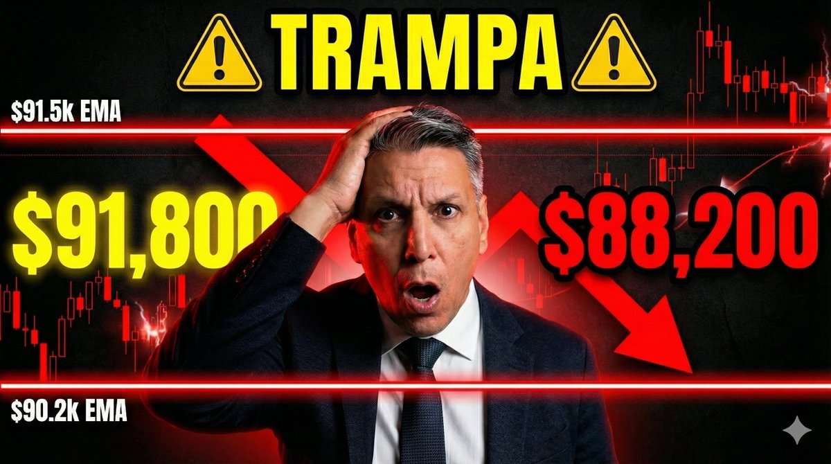 "¡Buen día, socios! ☕️ Amanecemos en un SÁNDWICH MORTAL. Bitcoin atrapado en $90,700... ¿Trampa en $91,800 o limpieza hasta el GAP de los $88,200? 🚨9:00 AM (Col) / 10:00 AM (EST) soltamos la radiografía completa. ¡Pónganse el cinturón! 👊💥#Bitcoin #Trading #UsaCryptonoticias"