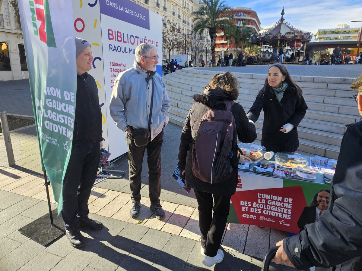 À la rencontre des habitants des quartiers Libération et Carras pour présenter la liste <a href="/UnisPourNice/">Unis pour Nice</a> (Les Écologistes, Parti Communiste, Parti Socialiste, L'Après, Debout !, Gauche Républicaine et Socialiste) conduite par <a href="/JulietteChesnel/">Juliette Chesnel-Le Roux</a> !