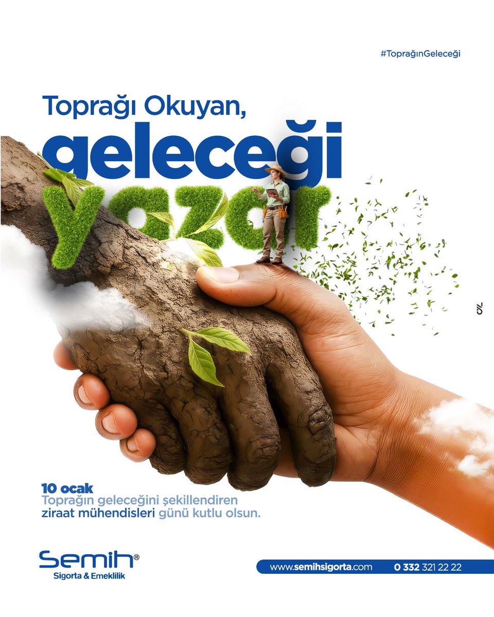 Toprağı anlayan, emeği bilen her ziraat mühendisi geleceğe iz bırakır.
Toprağın bereketini bilgiyle buluşturan tüm ziraat mühendislerimizin
10 Ocak Ziraat Mühendisleri Günü kutlu olsun. 🌱

#ZiraatMühendisleriGünü
#10Ocak
#ToprağınGeleceği
#GeleceğiYazanlar
#tarımıngücü
