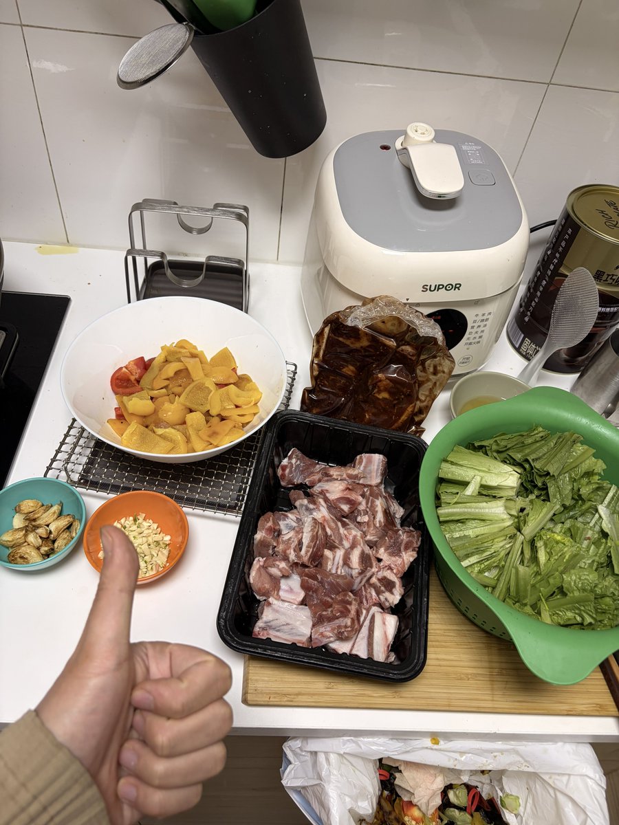 今天做饭招待友！