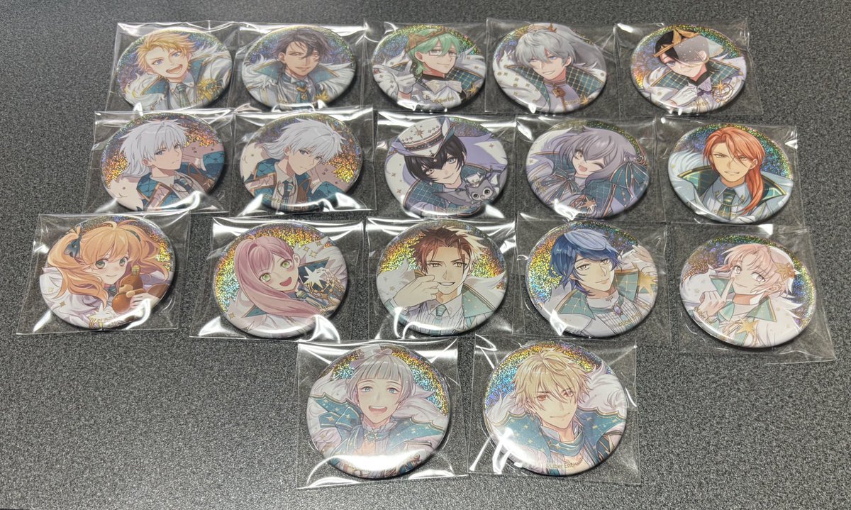 交換)アイチュウ 10周年 缶バッジ 譲▶︎星夜 ☆晃 子規 楽 アキヲ