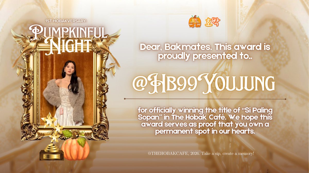 HBxAARON's tweet image. Big congratulations to @HB99YOUJUNG as the winner of “si paling sopan”, @HB01SUNGCHAN for taking “si paling lempeng” and @HB00ERIC “si paling ngebut”. Thank you for showing up and making Hobak more colorful. 🏆🧡