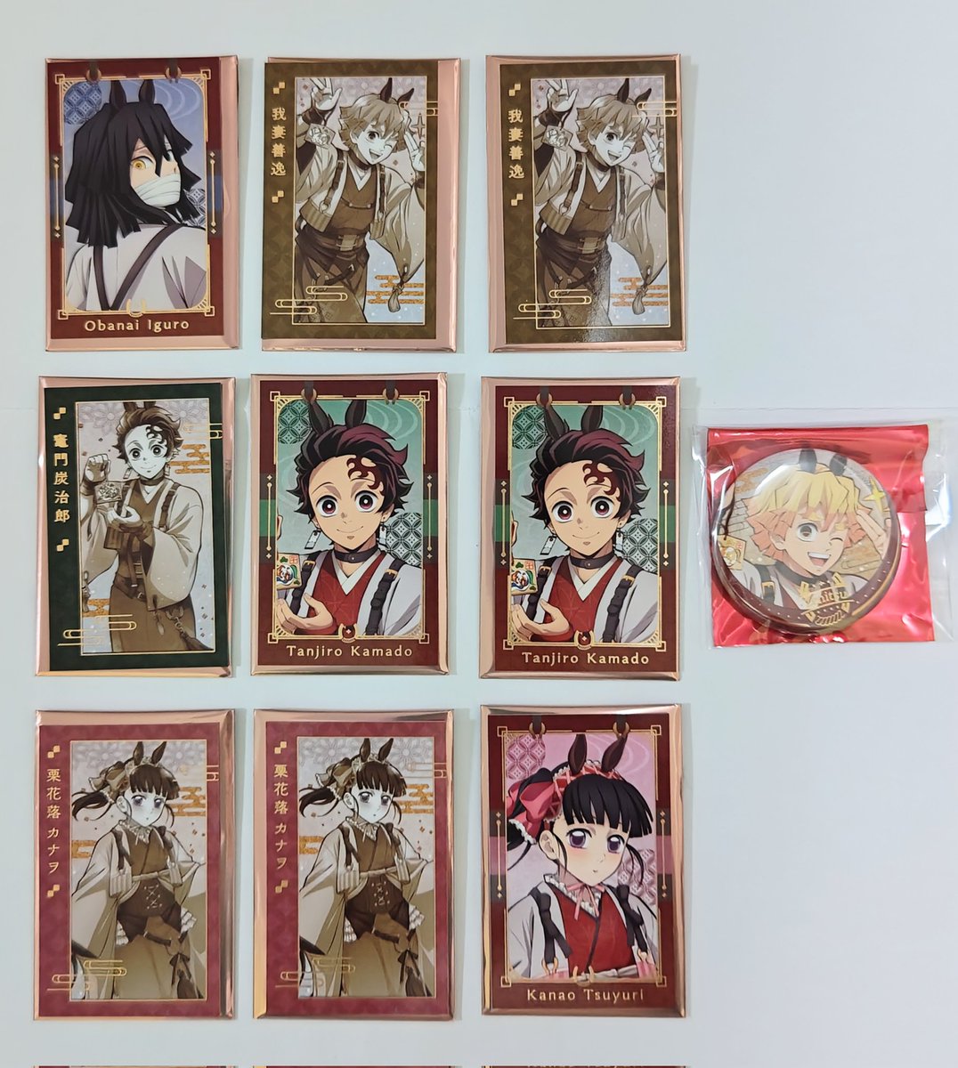 鬼滅の刃 干支2026 午年 フォトカード、箔押し缶バッジ 【譲】 カード