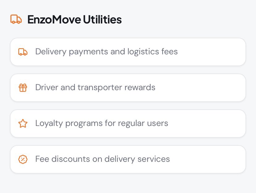 EnzoraGroup's tweet photo. Enzora is not a single app. It’s an ecosystem.

At the core of Enzora are two real-world utilities powered by one vision:

#Enzora #Web3Utility #EnzoMove #AgroChain #BlockchainAdoption #TokenUtility #BuildInPublic https://t.co/9CbAOny8bp