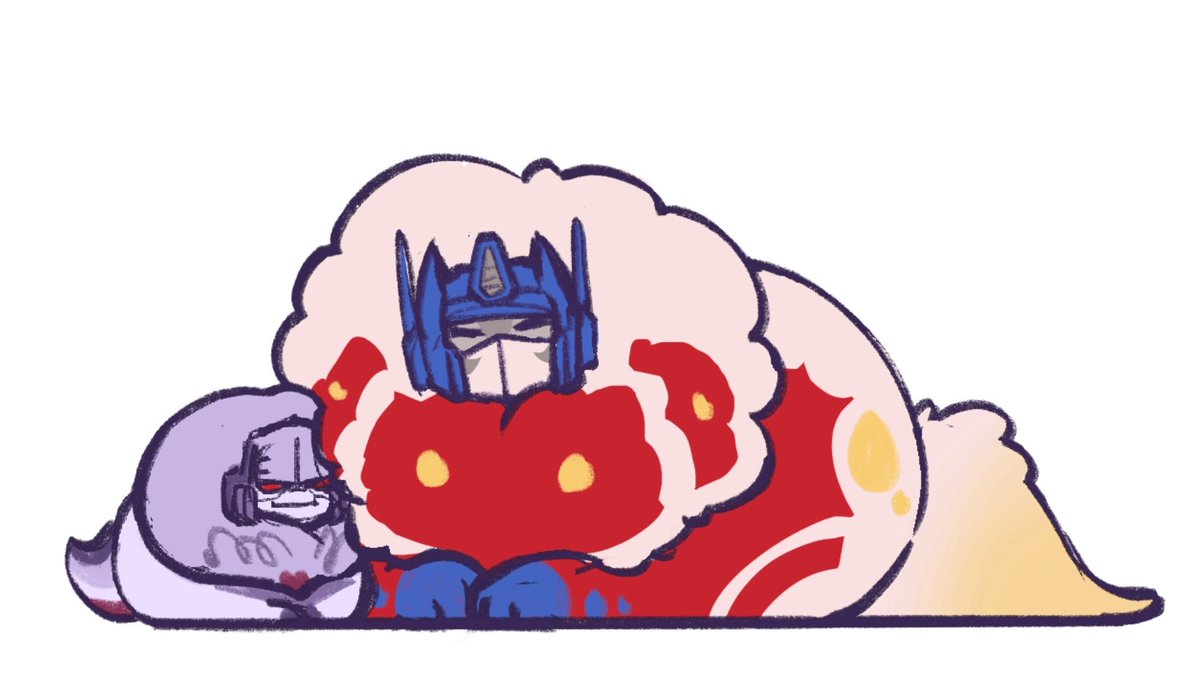 mada_mada_miu's tweet image. Megatron plum obsessed with gf 4 times his size