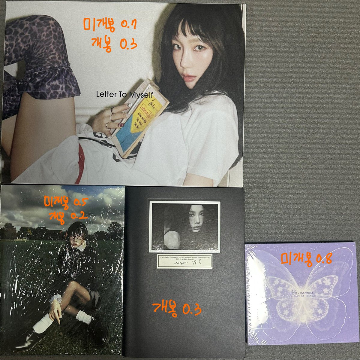 mydaisy39's tweet photo. 태연 앨범 미개봉,개봉앨범 양도

인사(Panorama)
LETTER To Myself
To.x

개봉앨범 포카x

태연 taeyeon 앨범 탱구 파노라마 레투마 소녀시대 소시판매 교환애플뮤직나눔태연앨범 슴스토어탱콘 인부 to.x 투엑스 미공포 photocard앺뮤 투엑스

https://t.co/FINFyK7rnw https://t.co/OCmcEnpdiE