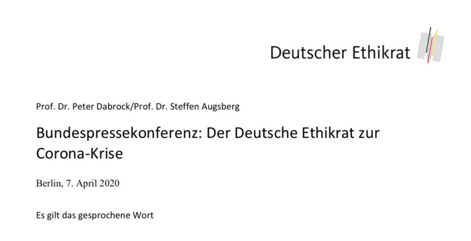 Quo_vadis_BRD's tweet image. 2/ Und so betonten am 07.04.20 der scheidende Ethikrats-Vorsitzende Peter Dabrock @just_ethics gemeinsam mit dem Rechtswissenschaftler Prof. Steffen Augsberg die „sozialen, zum Teil gravierenden Nebenfolgen“ des damaligen Lockdowns:

ethikrat.org/fileadmin/PDF-……