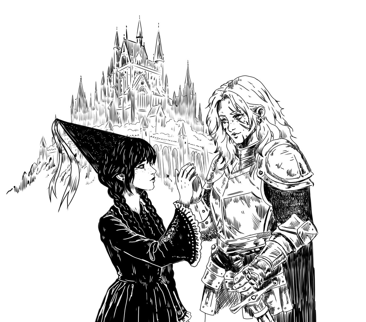 princess x knight 
#wenclair #WednesdayAddams #wenclairfanart