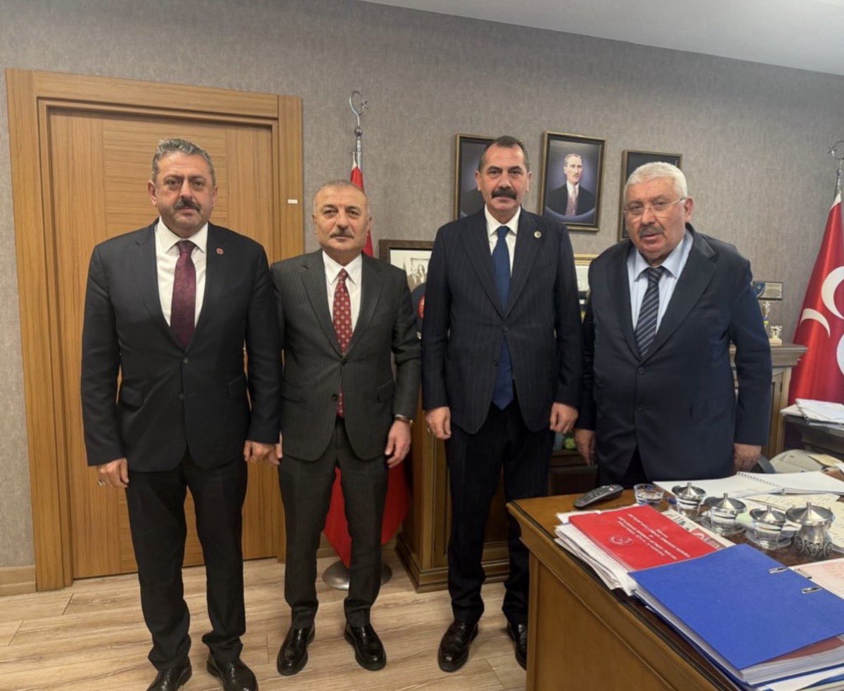 İl Başkanımız Sayın <a href="/sertel_selim/">Sertel Selim</a>, İl Teşkilat Başkanımız Sayın <a href="/YasarKaba17/">Yasar Kaba</a> ve İl Sekreterimiz Sayın <a href="/Av_FAAlparslan/">Fetih Ahmet ALPARSLAN</a>; 

Teşkilat İşlerinden Sorumlu Genel Başkan Yardımcımız Sayın <a href="/E_SemihYalcin/">E. Semih Yalçın</a>’ı ziyaret edip istişarelerde bulundular.